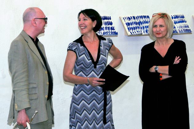 2011_3. Juni 11_ Vernissage Cornelia Caufmann Kunstwerkstatt Tulln mit Franz Kogelmann u Cornelia Caufmann