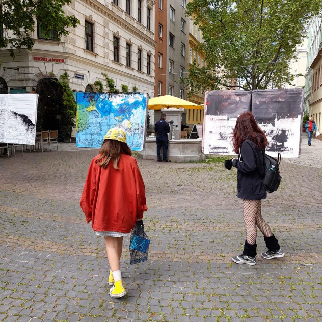 THINK GLOBAL, DRAW LOCAL — Kunst und Klima am Sobieskiplatz, Wien 9Fr 28. und Sa 29. Mai 2021ein Projekt von Olaf Osten und Maria C. Holter im Rahmen von "Kultur im Alser9rund"